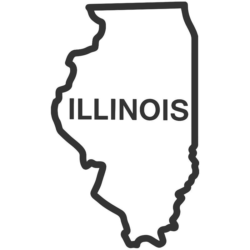 Illinois Outline of map of Illinois